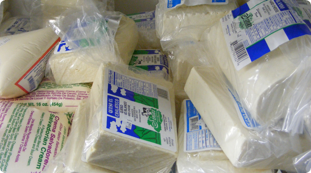 crema salvadoreña, queso, productos latinos
